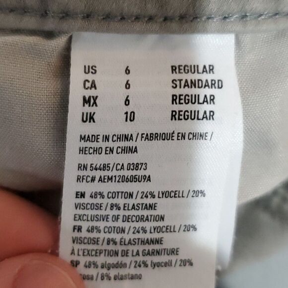 American Eagle Grey 360 super stretch size 6 30x29 jeggings - Picture 8 of 8